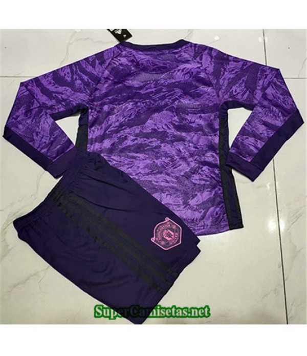 Camiseta Manchester United Ninos Portero Manga Larga Púrpura 2019/20