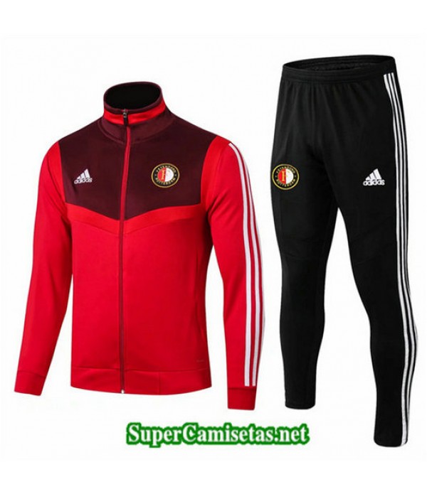 Chandal Feyenoord Chaqueta Rojo + Pantalón Negro ...