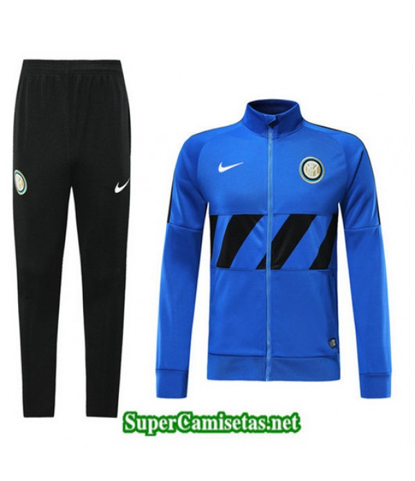 Chandal Inter Milan Chaqueta Azul + Pantalón Negr...