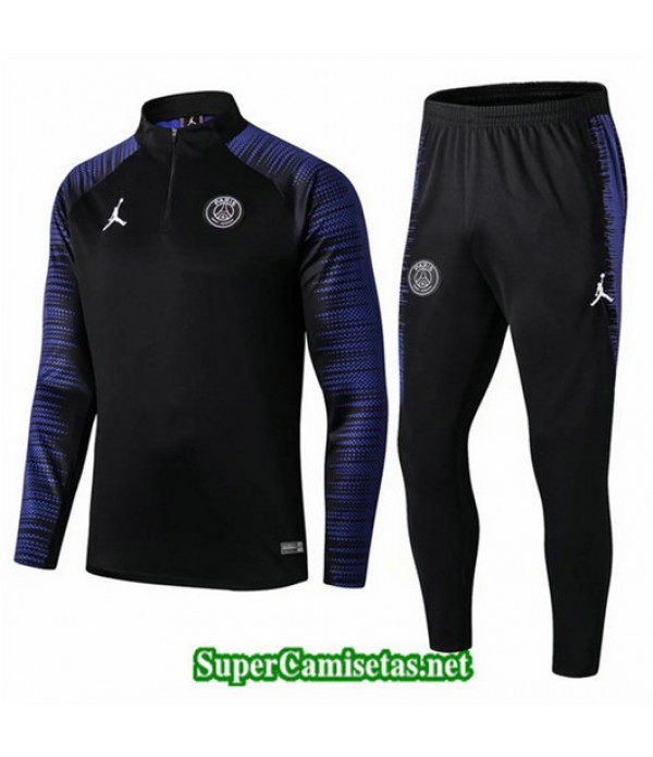 Chandal PSG Negro Negro Azul Presion De Acero 2019/20