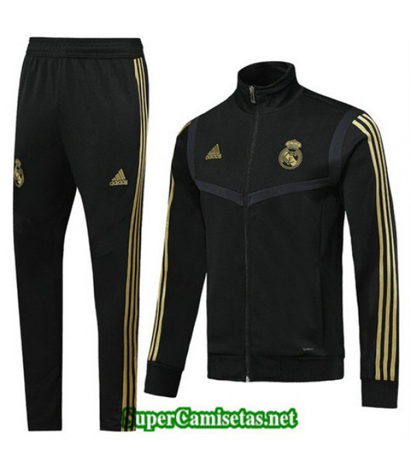 Chandal Real Madrid Chaqueta Negro Negro Cuello alto 2019/20