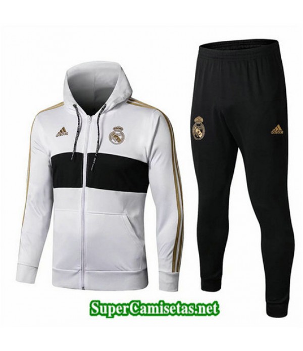 Chandal Real Madrid Chaqueta Sombrero Blanco/Negro Blanco/Negro 2019/20