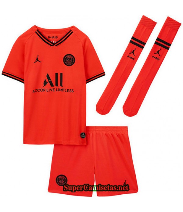 Segunda Equipacion Camiseta PSG Ninos Naranja/Rojo...