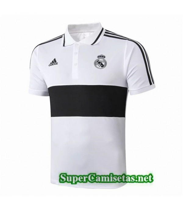 Tailandia Camiseta Real Madrid Polo Equipacion Blanco/negro 2019/20