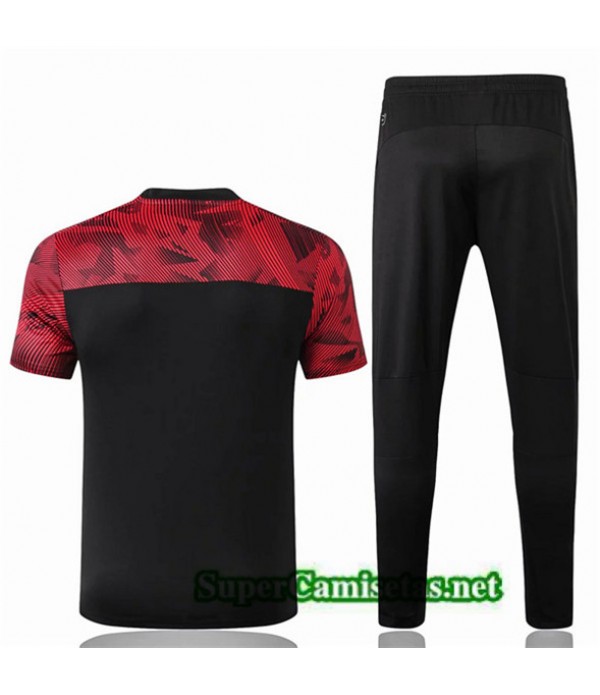 Tailandia Camiseta Kit De Entrenamiento Ac Milan Equipacion Negro/rojo 2019/20