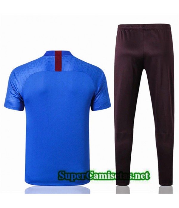 Tailandia Camiseta Kit De Entrenamiento Barcelona Equipacion Azul 2019/20