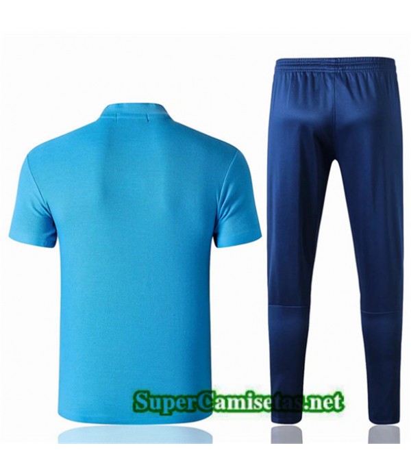 Tailandia Camiseta Kit De Entrenamiento Barcelona Polo Equipacion Azul 2019/20