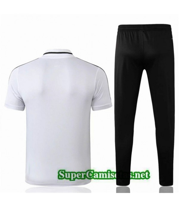 Tailandia Camiseta Kit De Entrenamiento Juventus Polo Equipacion Blanco/negro 2019/20