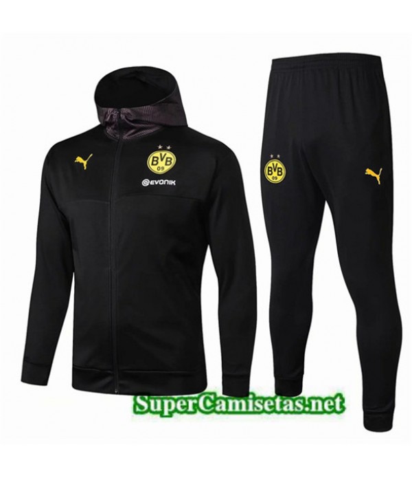 Tailandia Chaqueta De Chandal Borussia Dortmund Equipacion Negro 2019/20 Sombrero