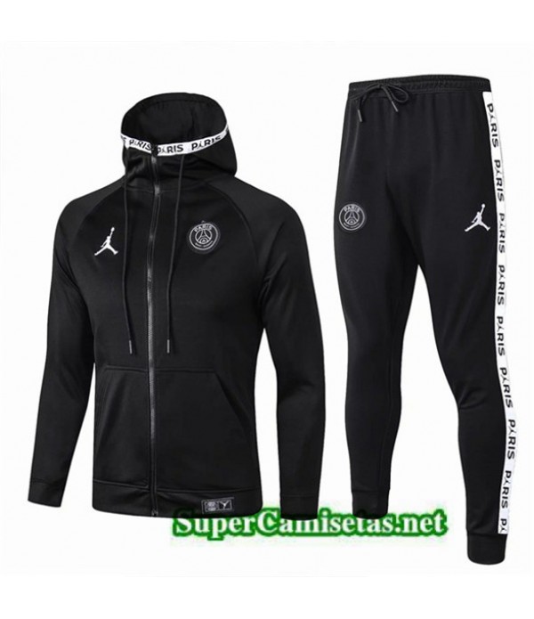 Tailandia Chaqueta De Chandal Psg Equipacion Negro 2019/20 Sombrero