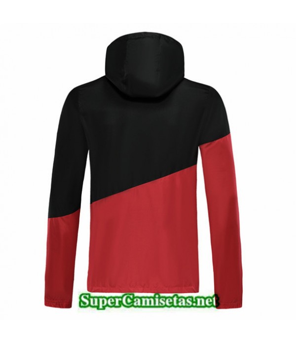 Tailandia Camiseta Ac Milan Rompevientos Negro/rojo 2019/20 Sombrero