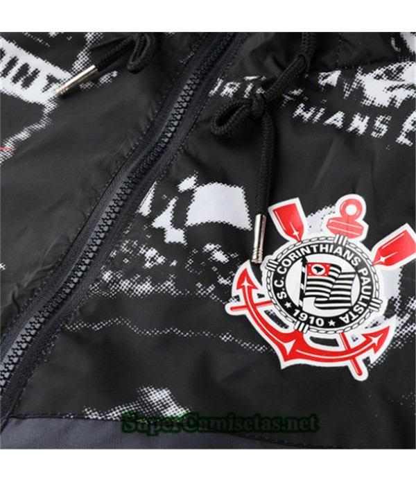 Tailandia Camiseta Corinthians Rompevientos Negro Sombrero 2019/20