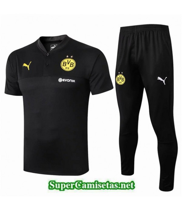 Tailandia Camiseta Entrenamiento Borussia Dortmund Negro 2019/20 Cuello V