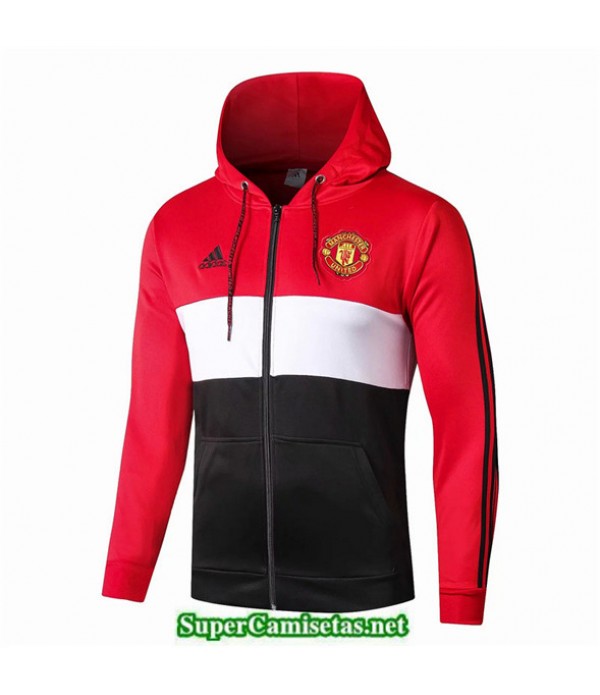 Tailandia Camiseta Manchester United Chaqueta Rojo/blanco/negro 2019/20 Sombrero