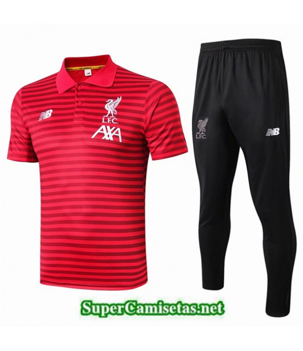 Tailandia Camiseta Polo Entrenamiento Liverpool Rojo Banda Negro 2019/20