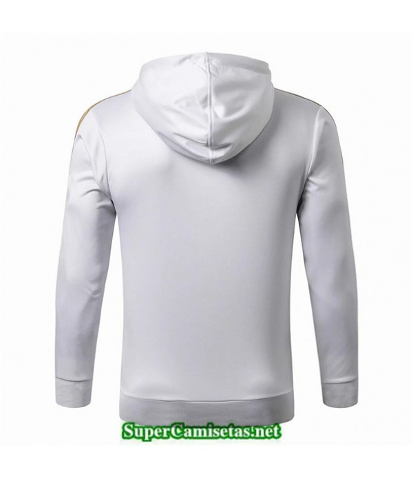 Tailandia Camiseta Real Madrid Chaqueta Blanco/negro 2019/20 Sombrero