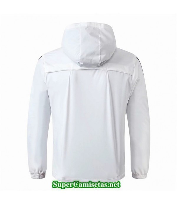 Tailandia Camiseta Real Madrid Rompevientos Blanco/negro Sombrero 2019/20