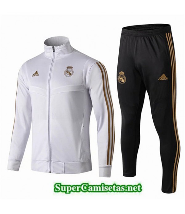 Tailandia Chaqueta Chandal Niño Real Madrid Blanco/negro 2019/20