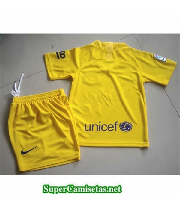 Tailandia Primera Equipacion Camiseta Barcelona Niños Amarillo 2019/20
