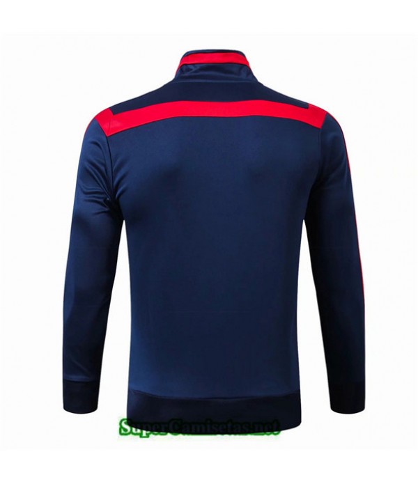 Tailandia Camiseta Arsenal Chaqueta V307 Azul Oscuro/banda Rojo 2019/20