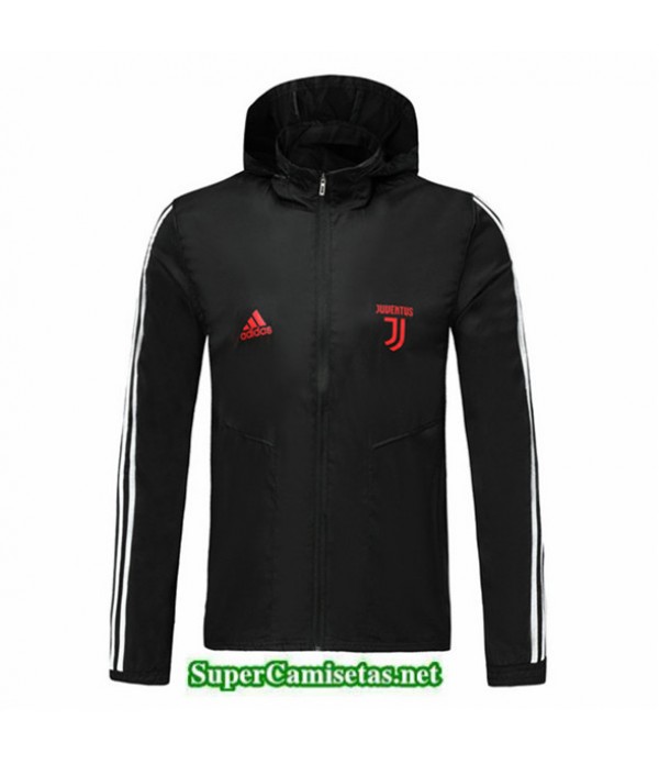 Tailandia Camiseta Juventus Chaqueta Rompevientos Sombrero V355 Negro/rojo 2019/20