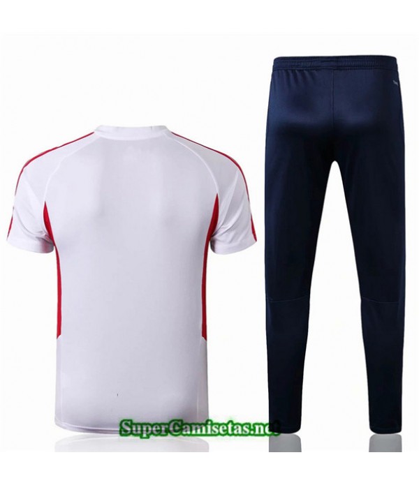 Tailandia Camiseta Kit De Entrenamiento Arsenal Polo V234 Blanco/azul Oscuro 2019/20