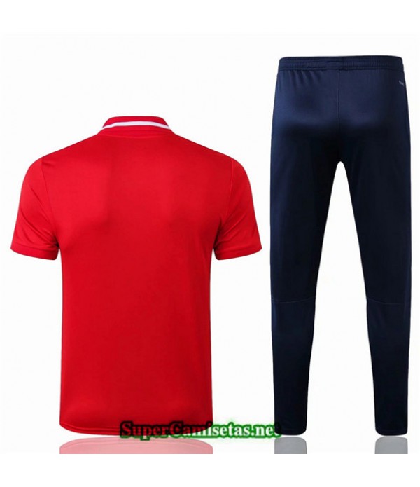 Tailandia Camiseta Kit De Entrenamiento Arsenal Polo V235 Rojo/azul 2019/20