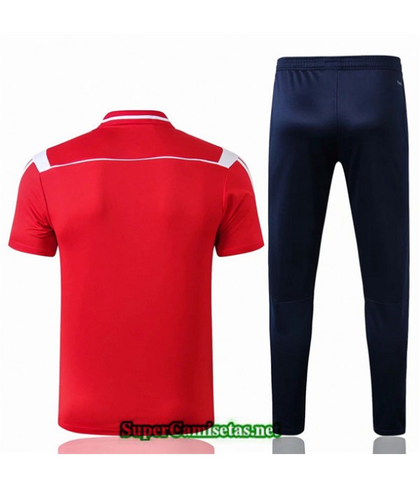 Tailandia Camiseta Kit De Entrenamiento Arsenal Polo V236 Rojo/azul Oscuro 2019/20