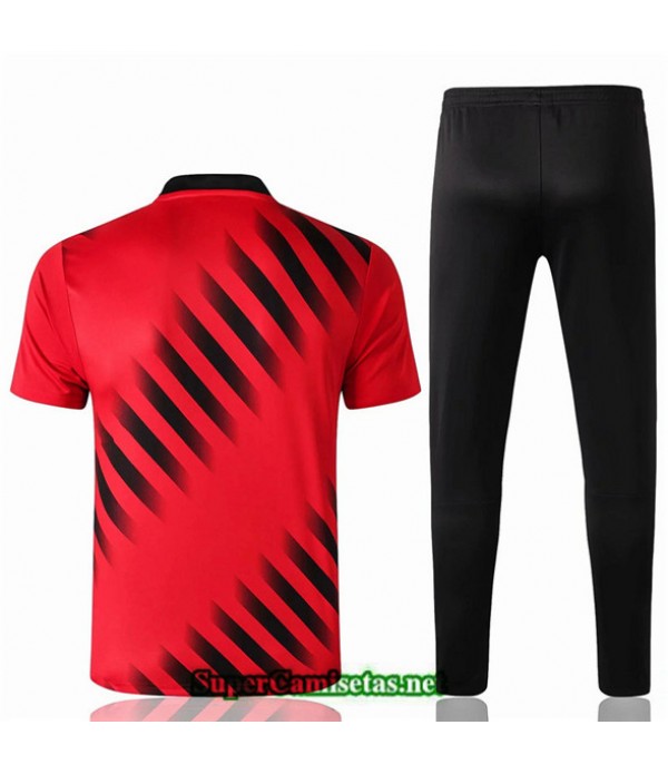 Tailandia Camiseta Kit De Entrenamiento Atletico Madrid V209 Rojo/negro Cuello Redondo 2019/20