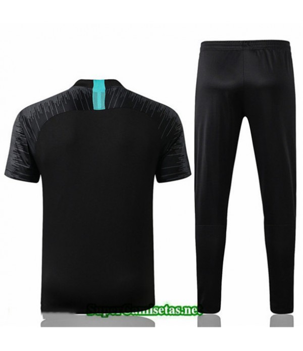 Tailandia Camiseta Kit De Entrenamiento Barcelona V210 Negro Cuello V 2019/20
