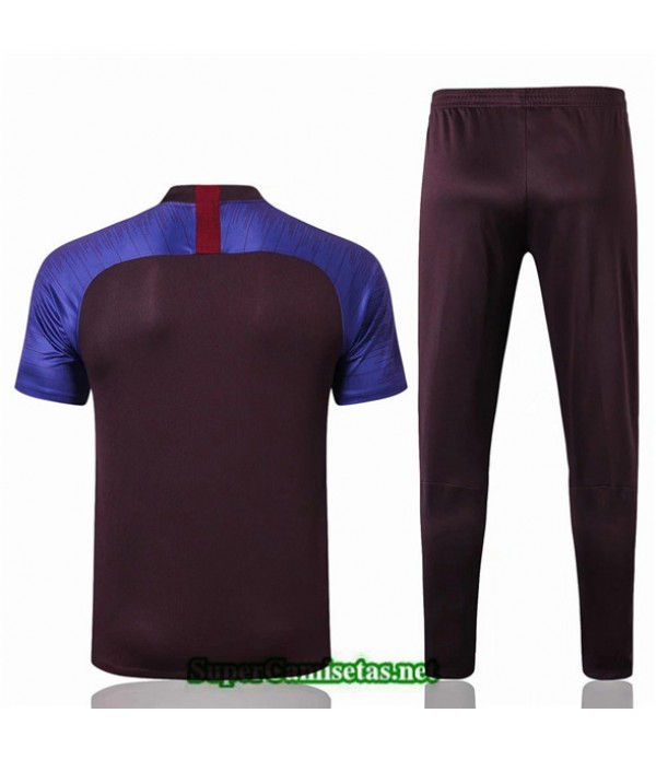 Tailandia Camiseta Kit De Entrenamiento Barcelona V211 Negro Cuello V 2019/20