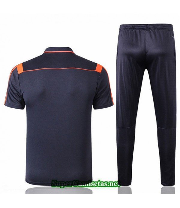 Tailandia Camiseta Kit De Entrenamiento Bayern Munich Polo V203 Azul Oscuro/naranja Banda Amarillo 2019/20