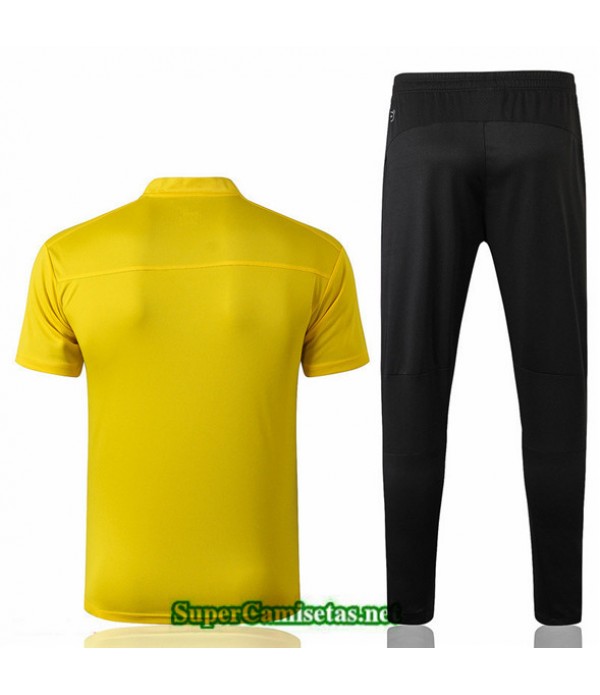 Tailandia Camiseta Kit De Entrenamiento Dortmund Polo V204 Amarillo/negro Cuello V 2019/20