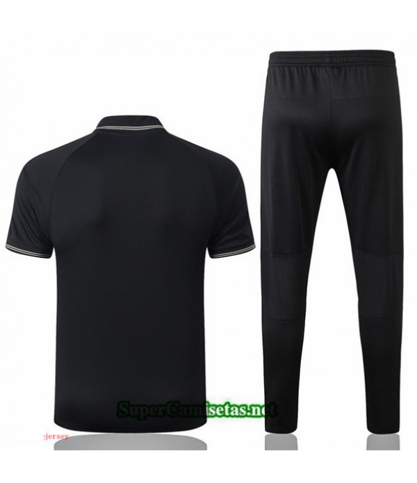 Tailandia Camiseta Kit De Entrenamiento Juventus Polo V261 Negro/ Banda Blanco 2019/20