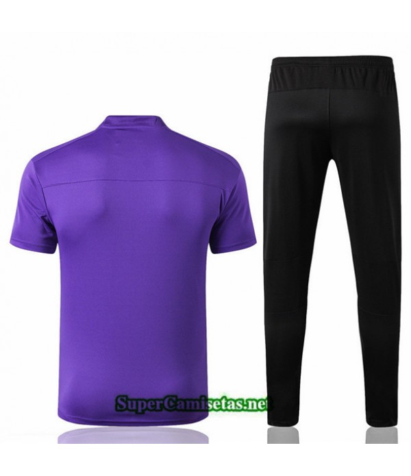 Tailandia Camiseta Kit De Entrenamiento Manchester City V251 Púrpura/negro Cuello V 2019/20
