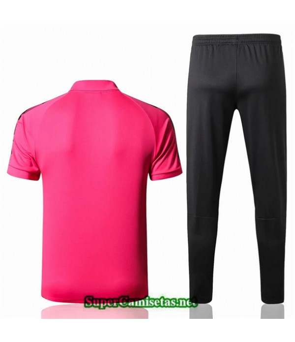 Tailandia Camiseta Kit De Entrenamiento Psg Polo V223 Rosa Rojo/negro 2019/20