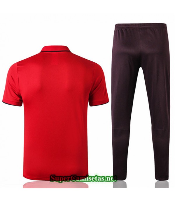Tailandia Camiseta Kit De Entrenamiento Psg Polo V231 Rojo/negro 2019/20