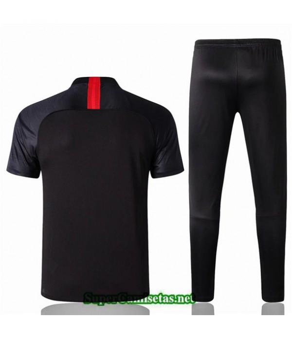 Tailandia Camiseta Kit De Entrenamiento Psg V226 Negro Cuello V 2019/20