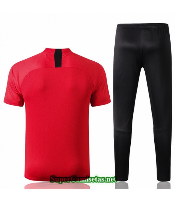 Tailandia Camiseta Kit De Entrenamiento Psg V230 Rojo/negro Cuello V 2019/20