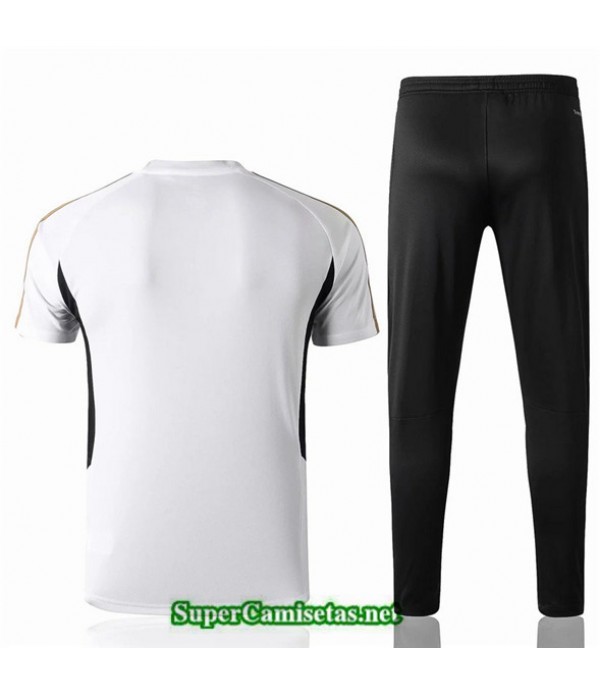 Tailandia Camiseta Kit De Entrenamiento Real Madrid V213 Blanco/negro Cuello V 2019/20