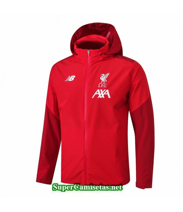 Tailandia Camiseta Liverpool Chaqueta Rompevientos Sombrero V318 Rojo 2019/20