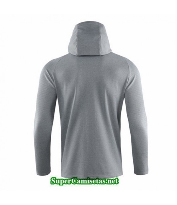 Tailandia Camiseta Liverpool Chaqueta Sombrero V317 Gris Blanco 2019/20