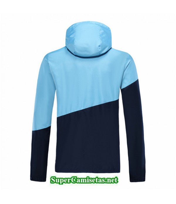 Tailandia Camiseta Manchester City Chaqueta Rompevientos Sombrero V325 Azul Oscuro 2019/20