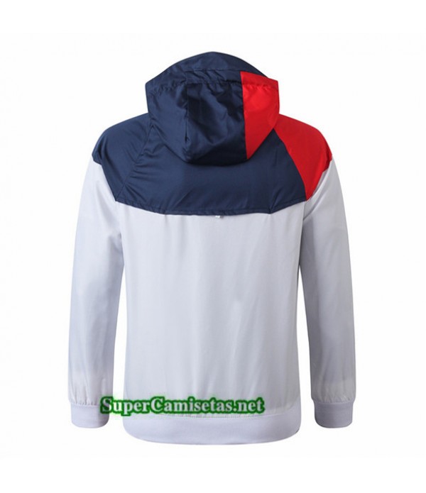 Tailandia Camiseta Psg Chaqueta Rompevientos Sombrero V297 Blanco/rojo/azul 2019/20