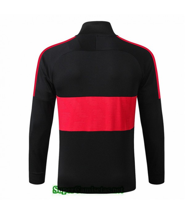 Tailandia Camiseta Roma Chaqueta V339 Negro/banda Rojo 2019/20