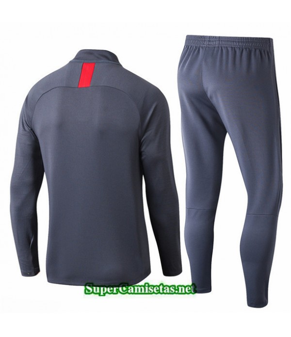 Tailandia Chandal Atletico Madrid V030 Gris Oscuro Cremallera Mitad 2019/20
