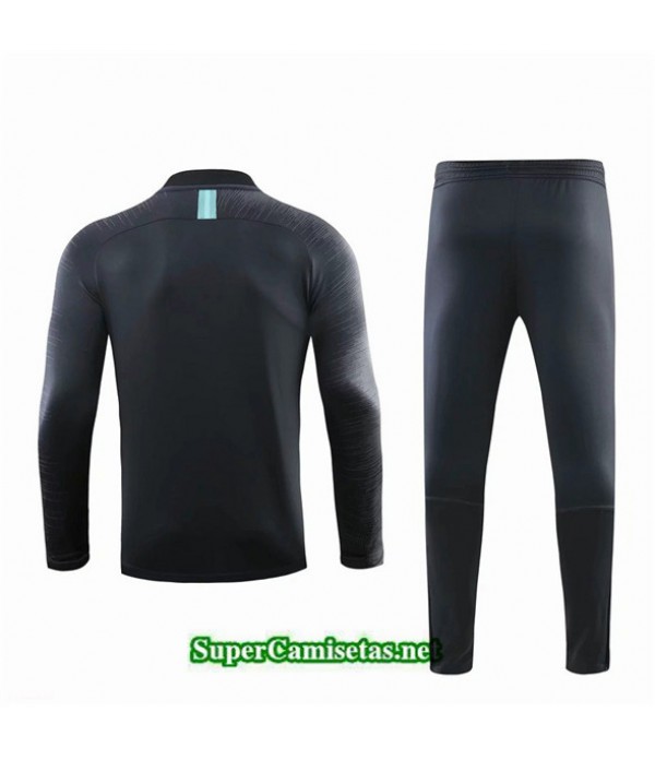Tailandia Chandal Barcelona V033 Negro Cremallera Mitad 2019/20