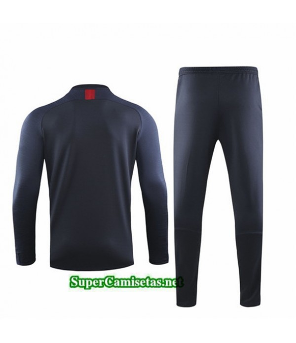 Tailandia Chandal Roma V103 Azul Oscuro Cuello Redondo Cremallera Mitad 2019/20