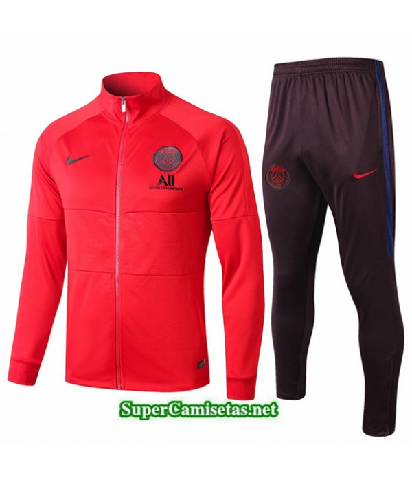 Tailandia Chaqueta Chandal Psg V054 Rojo/negro 2019/20