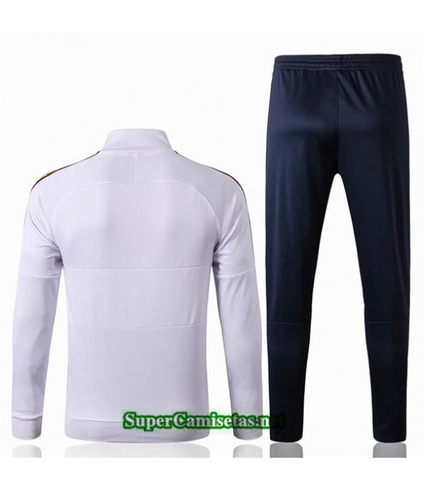 Tailandia Chaqueta Chandal Roma V100 Blanco/azul Oscuro 2019/20